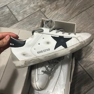 Authentic Golden Goose white and black sneakers!